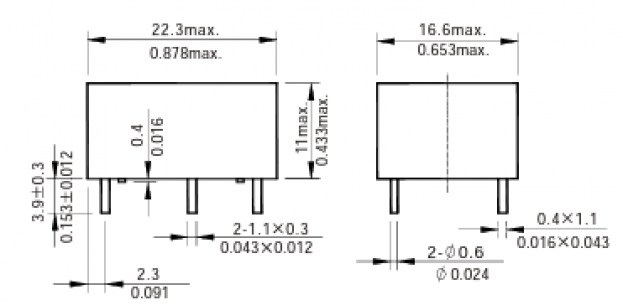 NT76-C-Z-DC24V-0.45W реле электромагнитное FORWARD даташит схема