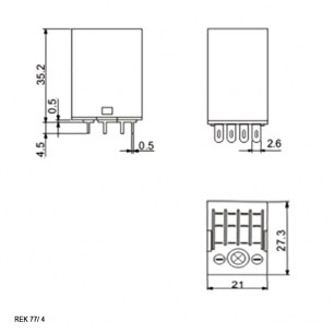 REK 77/4-2 реле электромагнитное RUICHI даташит схема