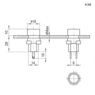 N-306-G лампочки неоновые в корпусе RUICHI даташит схема