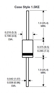 1.5KE62A (RP) диод защитный VISHAY даташит схема