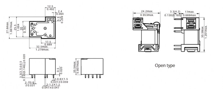 NT90-RHAS-DC24V-S-B-0.9 реле электромагнитное FORWARD даташит схема