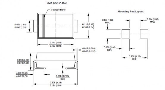 SMAJ6.0CA (RP) диод защитный VISHAY даташит схема