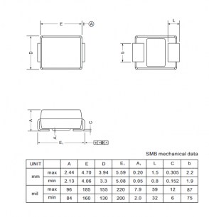 SMBJ10CA диод защитный CTK даташит схема