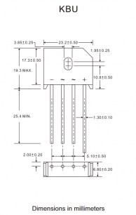 KBU610 диодный мост SEP даташит схема