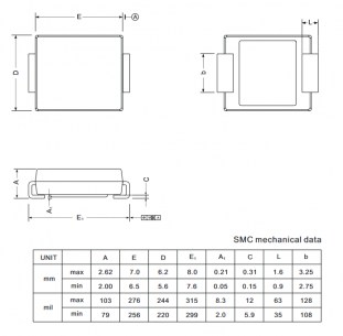 SMCJ12A диод защитный CTK даташит схема