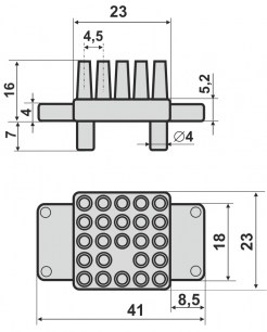 И-535 41х23х16 охладитель ЛИГРА даташит схема