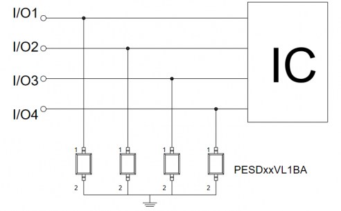 PESD3V3L1BA диод защитный Elecsuper даташит схема