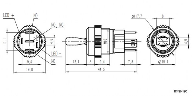 RT-S6-12E микротумблер RUICHI даташит схема