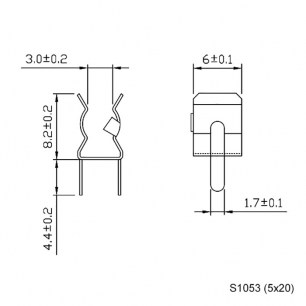 S1053 (5x20) держатель предохранителя RUICHI даташит схема