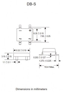 DB105S диодный мост SEP даташит схема