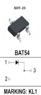 BAT54LT1 диод шоттки MK даташит схема