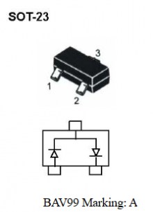 BAV99 (KUU) диод переключающийся высокочастотный YONGYUTAI даташит схема