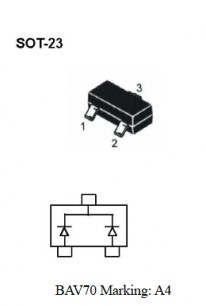 BAV70 (KUU) диод переключающийся высокочастотный YONGYUTAI даташит схема