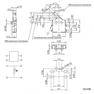 DS-019R микропереключатель RUICHI даташит схема