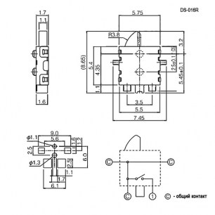 DS-016R микропереключатель RUICHI даташит схема