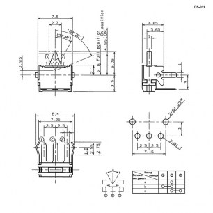 DS-011 микропереключатель RUICHI даташит схема