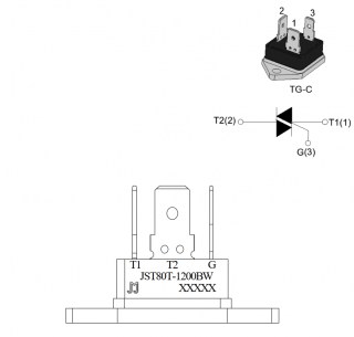 JST80T-1200BW cимистор (триак) JieJie схема фото