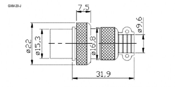 GX20M-2J разъем SZC даташит схема