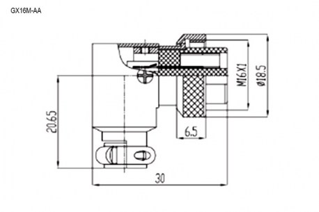 GX16M-3AA разъем SZC даташит схема