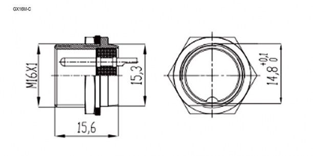 GX16M-2C разъем SZC схема фото