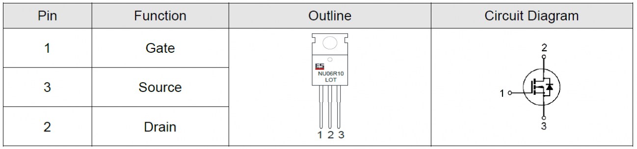 ESNU06R10 транзистор Elecsuper даташит схема