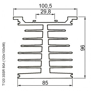 T120 3SSR 80A (120x100x96) радиаторы к твердотельным реле RUICHI даташит схема