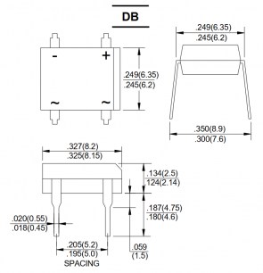 DB105 диодный мост SEP схема фото