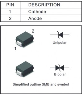 SMBJ440CA диод защитный Jingdao даташит схема