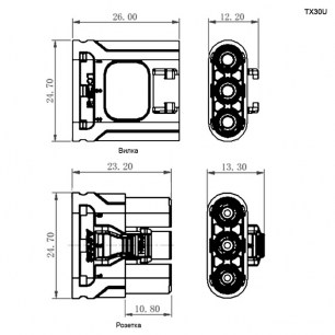 TX30U разъемы для rc моделей RUICHI даташит схема