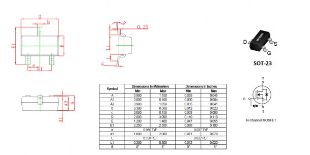 BSS123 (HXY) транзистор HXY даташит схема