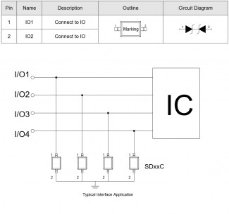 SD05C диод защитный Elecsuper даташит схема