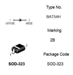 BAT54H диод шоттки KUU даташит схема
