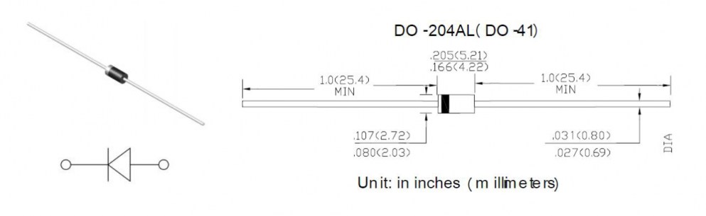 SR1100 диод шоттки AM даташит схема