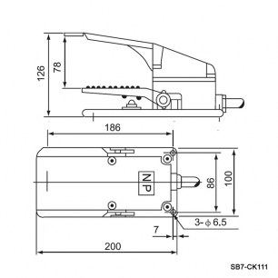 SB7-CK111 переключатели ножные, педали RUICHI даташит схема