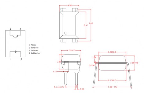 PC817B оптопары SLKOR даташит схема