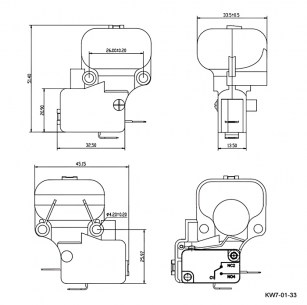 KW7-01-33 микропереключатель RUICHI даташит схема