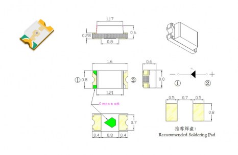 XL-1608SYGC-06 светодиоды smd XINLIGHT даташит схема