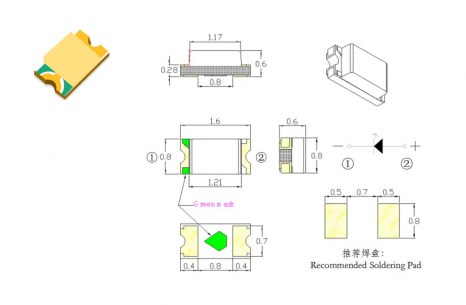 XL-1608WWC-06 светодиоды smd XINLIGHT даташит схема