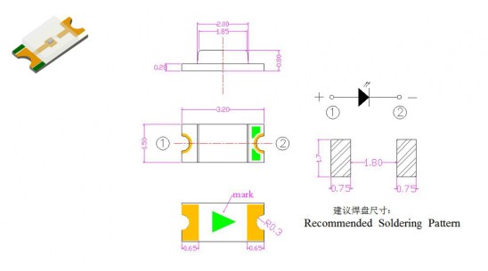 XL-3216SYGC светодиоды smd XINLIGHT даташит схема