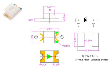 XL-2012UBC светодиоды smd XINLIGHT даташит схема