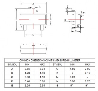 2N7002BK транзистор Elecsuper даташит схема