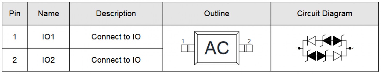 CDSOD323-T05C диод защитный Elecsuper даташит схема