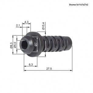 Втулки 5х11х7х27х2 black RUICHI даташит схема