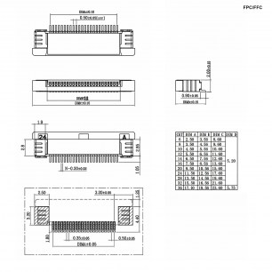 FPC/FFC 0.5mm 10A fpc/ffc RUICHI даташит схема