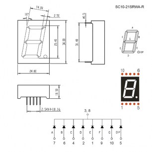 SC10-21SRWA-R цифровые индикаторы RUICHI даташит схема