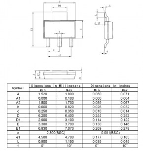 PZT2222A биполярный транзистор JSMSEMI даташит схема