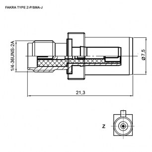 FAKRA TYPE Z-P/SMA-J fakra RUICHI даташит схема