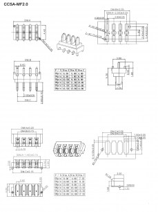 CCSA-MF2.0-P04 разъемы прижимные RUICHI даташит схема