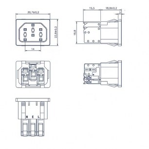 AC-056 разъемы питания RUICHI даташит схема