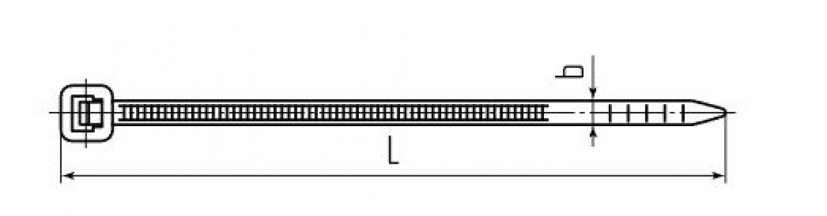 КСС 5*400 (б) (100шт) кабельные стяжки FortisfIex даташит схема